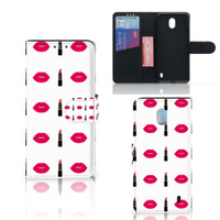 Nokia 1 Plus Telefoon Hoesje Lipstick Kiss - thumbnail