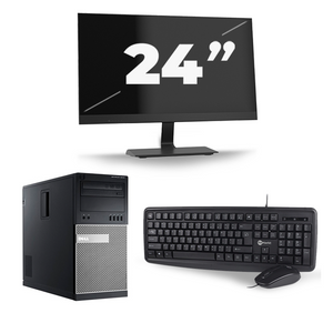 Dell Optiplex 7010 Micro Tower - Intel Core i7-3e Generatie - 16GB RAM - 512GB SSD - Windows 10 + 1x 24 inch Monitor