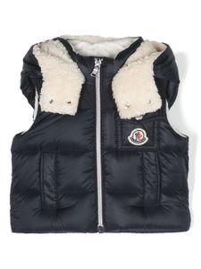 Moncler Enfant gilet à capuche - Bleu