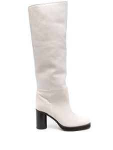 ISABEL MARANT bottes en cuir 85 mm - Blanc