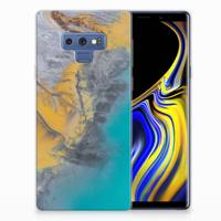Samsung Galaxy Note 9 | TPU | Siliconen hoesje | Marble Blue Gold