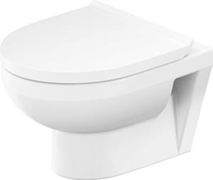 Duravit No. 1 compact en randloos hangtoilet met softclose toiletbril glanzend wit