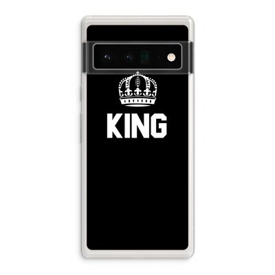 King zwart: Google Pixel 6 Pro Transparant Hoesje