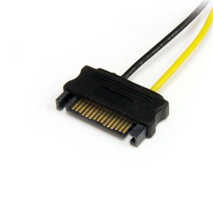 StarTech.com 15cm SATA Voeding naar 6-pins PCI Express Videokaart Voeding Verloopkabel