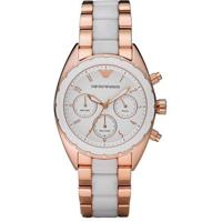 Emporio Armani Staal Wit Roze Wit Vrouw Ar5942