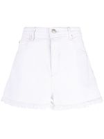 ISABEL MARANT short en jean Lesia à bords frangés - Blanc