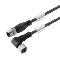 Weidmüller 1925350300 Sensor/actuator connector, geassembleerd M12 Aantal polen (sensoren): 4 Stekker, recht, Bus, haaks 3.00 m 1 stuk(s)