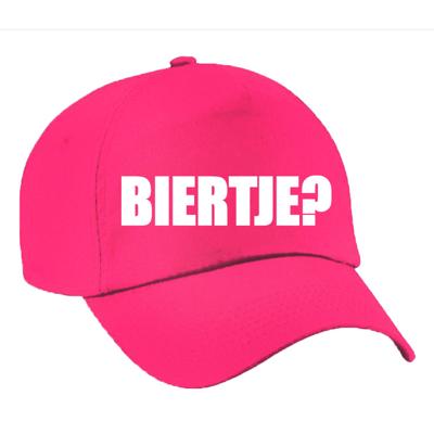 Biertje? Drank feest petje - baseball cap - roze - volwassenen - vrijgezellenfeest - festival Biertje? Drank feest petje - baseball cap - roze - volwassenen - vrijgezellenfeest - festival