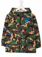 Off-White Kids coupe-vent Arrows à imprimé camouflage - Vert