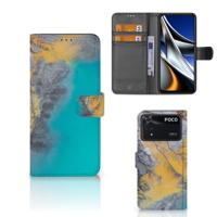 Xiaomi Poco X4 Pro 5G | Bookcase | Marble Blue Gold