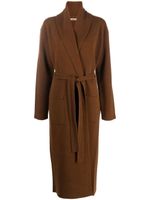 Nuur manteau mi-long à taille ceinturée - Marron