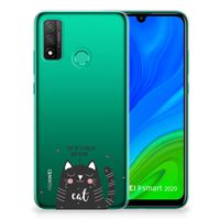 Huawei P Smart 2020 Telefoonhoesje met Naam Cat Good Day - thumbnail