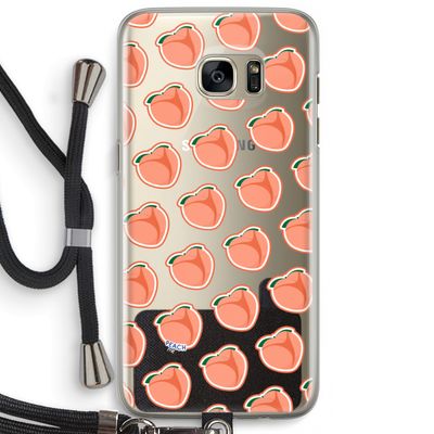 Just peachy: Samsung Galaxy S7 Edge Transparant Hoesje met koord