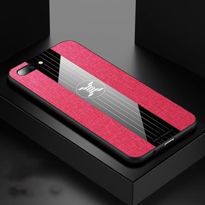 Voor OPPO R11 plus XINLI stiksels doek Textue schokbestendig TPU beschermhoes (rood)