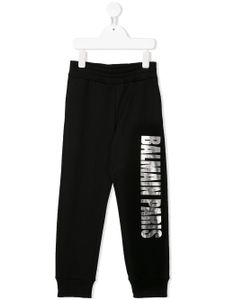 Balmain Kids pantalon de jogging à logo imprimé - Noir