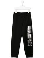 Balmain Kids pantalon de jogging à logo imprimé - Noir - thumbnail