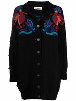 Kansai Yamamoto Pre-Owned cardigan en maille intarsia (années 1990) - Noir