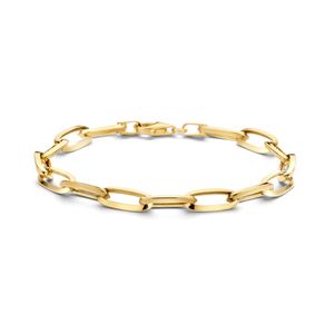 Armband Paperclipschakel geelgoud 6,0 mm 18,5 cm