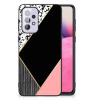 Samsung Galaxy A33 5G Backcover Zwart Roze Vormen