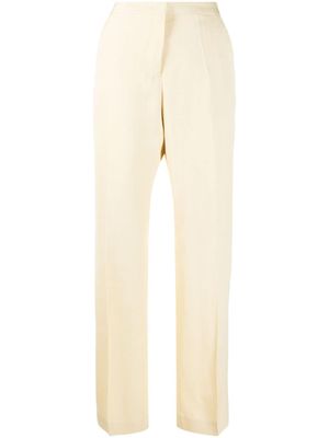 Jil Sander pantalon de tailleur à plis marqués - Jaune