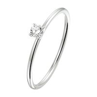 Ring Luxe witgoud-diamant 0.10ct H Si 3 mm - thumbnail