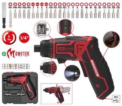 KS TOOLS Ks-tools accu schroevendraaier "monster"