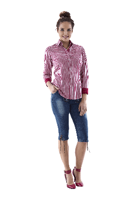 Damesblouse Tiroler of Brabants bont