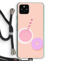 Donut: Pixel 5a 5G Transparant Hoesje met koord