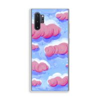 Roze wolken met vogels: Samsung Galaxy Note 10 Plus Transparant Hoesje