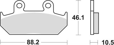 TRW Brake pad mcb 624 organic standard