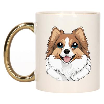 Cadeau mok voor honden liefhebbers - Pommeriaan - goud - Cartoon - keramiek - 300 ml Cadeau mok voor honden liefhebbers - Pommeriaan - goud - Cartoon - keramiek - 300 ml