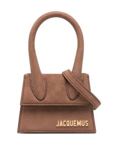 Jacquemus sac en cuir à logo lettre - Marron