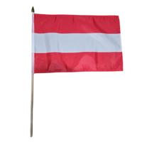 Zwaaivlag/handvlag Oostenrijk - 30 x 45 cm - op houten stok - Versiering landen Zwaaivlag/handvlag Oostenrijk - 30 x 45 cm - op houten stok - Versiering landen