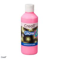 Creall glow in the dark verf roze 250ml