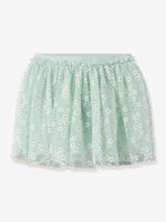 Korte rok voor meisjes van tule met bloemenmotief NAME IT lichtgroen