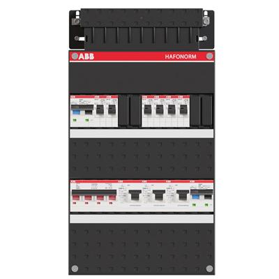 ABB Groepenkast Hafonorm - 3-fase 1 HS 40A 4P 3 ALS 63A 2P 30 mA - 1SPF006972F0064