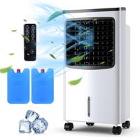 4 In 1 Stille Luchtkoeler 8L Ventless Mobiele Airconditioner Koeling Auto-Oscillatie 70° 8H Timer 2 Ijspakken Laag Verbruik