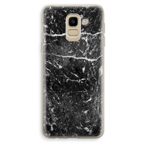 Zwart marmer: Samsung Galaxy J6 (2018) Transparant Hoesje