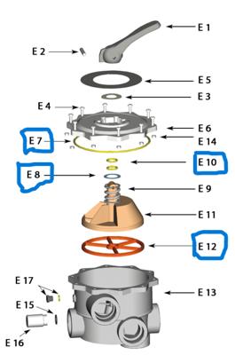 Aquaforte O-Ringkit voor zeswegklep 2" (SK576&SK577)