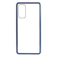 Samsung Galaxy S20 FE Magnetisch Hoesje met Gehard Glas - Blauw