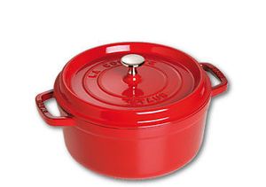 Staub - stoofpan gietijzer - rood - 24 cm