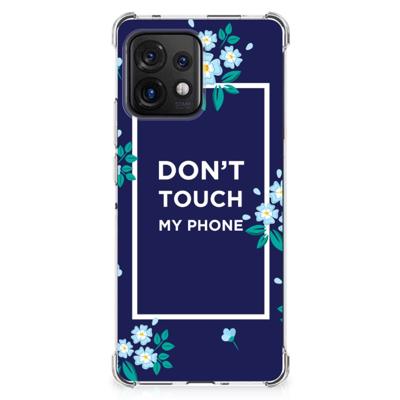 Motorola Edge 40 Pro Anti Shock Case Flowers Blue DTMP Motorola Edge 40 Pro Anti Shock Case Flowers Blue DTMP