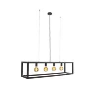 QAZQA Smart hanglamp zwart 4-lichts incl. Wifi G95 - Big Cage - thumbnail