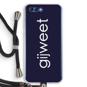 Gijweet: Honor 10 Transparant Hoesje met koord