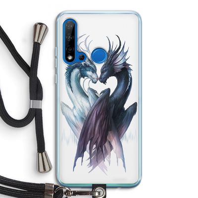 Yin Yang Dragons: Huawei P20 Lite (2019) Transparant Hoesje met koord