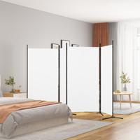 Kamerscherm met 4 panelen 346x180 cm stof wit - thumbnail