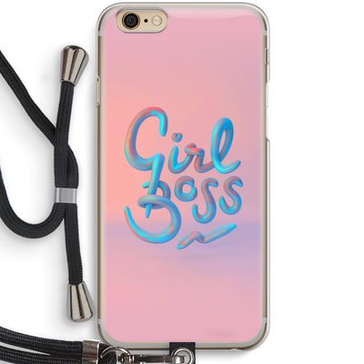 Girl boss: iPhone 6 / 6S Transparant Hoesje met koord