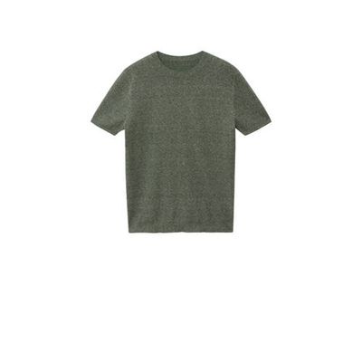 Mango Man fijngebreid T-shirt middengroen Mango Man fijngebreid T-shirt middengroen