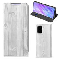 Samsung Galaxy S20 Plus Book | Wallet Case | White Wood