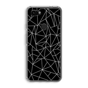 Geometrische lijnen wit: Google Pixel 3a Transparant Hoesje